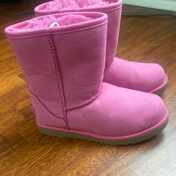 UGG Classic II Weather Short PINK AZALEA kids size 2 - Picture 6 of 7